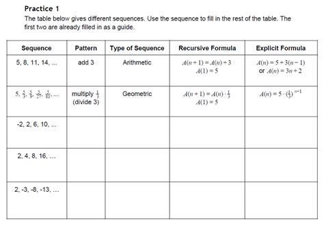 4.3 arithmetic and geometric sequence worksheet
